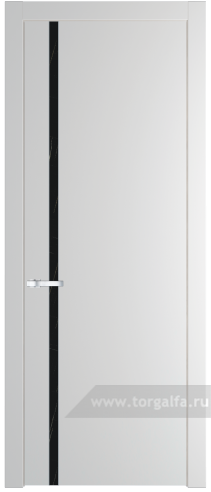 Дверь со стеклом ProfilDoors 21PW Неро мрамор с молдингом Серебро (Крем Вайт (RAL 120-02))