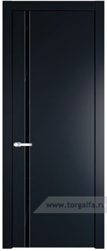 Дверь со стеклом ProfilDoors 21PW Неро мрамор с молдингом Серебро (Нэви Блу (RAL 7016))