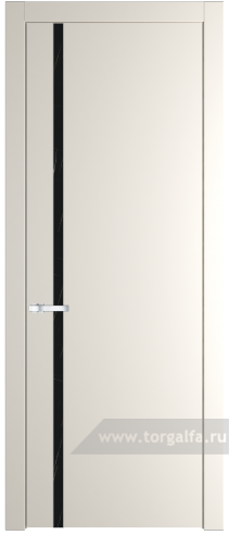 Дверь со стеклом ProfilDoors 21PW Неро мрамор с молдингом Серебро (Перламутр белый)
