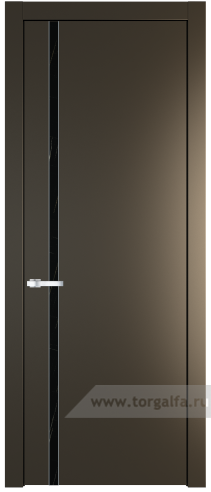 Дверь со стеклом ProfilDoors 21PW Неро мрамор с молдингом Серебро (Перламутр бронза)