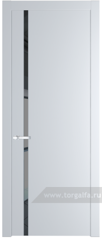 Дверь со стеклом ProfilDoors 21PW Зеркало Grey с молдингом Серебро (Вайт (RAL 110 96 02))