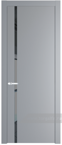 Дверь со стеклом ProfilDoors 21PW Зеркало Grey с молдингом Серебро (Смоки (RAL 870-02))