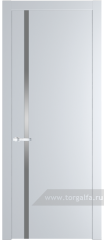 Дверь со стеклом ProfilDoors 21PW Lacobel Серебряный лак с молдингом Серебро (Вайт (RAL 110 96 02))