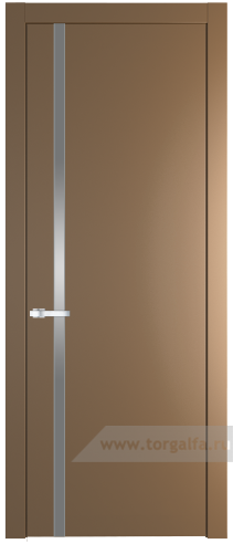 Дверь со стеклом ProfilDoors 21PW Lacobel Серебряный лак с молдингом Серебро (Перламутр золото)