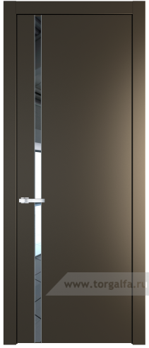 Дверь со стеклом ProfilDoors 21PW Зеркало с молдингом Серебро (Перламутр бронза)