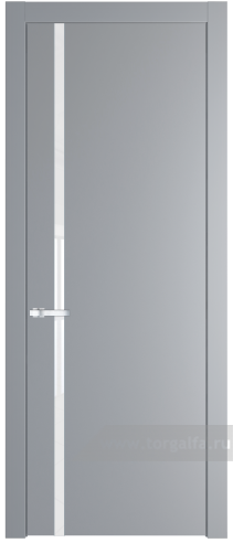 Дверь со стеклом ProfilDoors 21PW Лак классик с молдингом Серебро (Смоки (RAL 870-02))