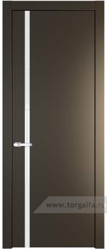 Дверь со стеклом ProfilDoors 21PW Лак классик с молдингом Серебро (Перламутр бронза)