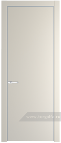 Глухая дверь ProfilDoors 1PA с профилем Серебро (Кремовая Магнолия (RAL 120-04))