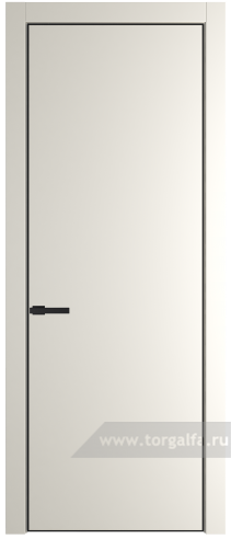 Глухая дверь ProfilDoors 1PA с профилем Черный матовый (Перламутр белый)