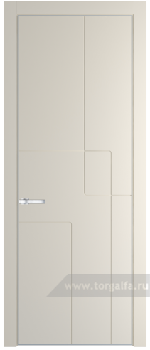 Глухая дверь ProfilDoors 3PA с профилем Серебро (Кремовая Магнолия (RAL 120-04))