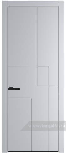 Глухая дверь ProfilDoors 3PA с профилем Черный матовый (Лайт Грей (RAL 870-01))