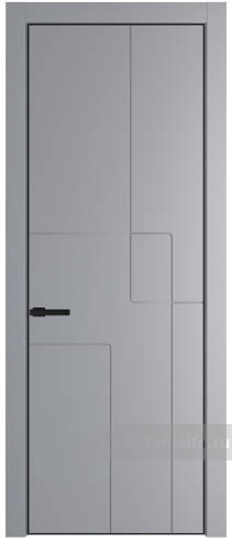 Глухая дверь ProfilDoors 3PA с профилем Черный матовый (Смоки (RAL 870-02))