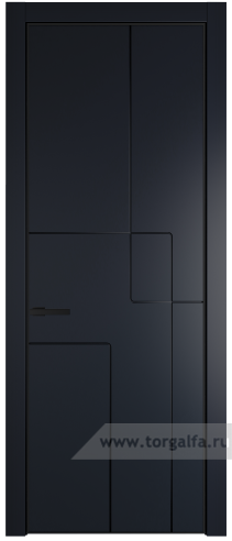 Глухая дверь ProfilDoors 3PA с профилем Черный матовый (Нэви Блу (RAL 7016))