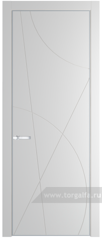 Глухая дверь ProfilDoors 4PA с профилем Серебро (Крем Вайт (RAL 120-02))