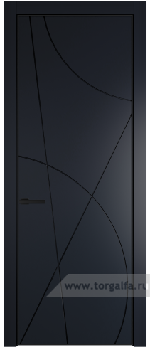 Глухая дверь ProfilDoors 4PA с профилем Черный матовый (Нэви Блу (RAL 7016))