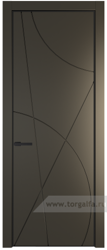 Глухая дверь ProfilDoors 4PA с профилем Черный матовый (Перламутр бронза)