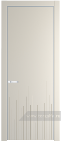 Глухая дверь ProfilDoors 7PA с профилем Серебро (Кремовая Магнолия (RAL 120-04))