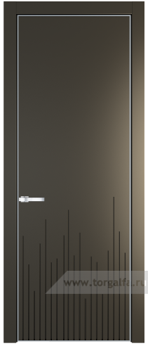 Глухая дверь ProfilDoors 7PA с профилем Серебро (Перламутр бронза)