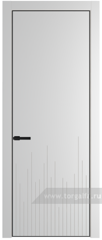 Глухая дверь ProfilDoors 7PA с профилем Черный матовый RAL9005 (Крем Вайт (RAL 120-02))