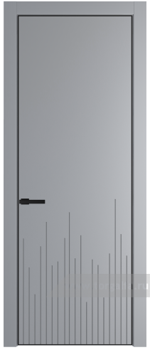 Глухая дверь ProfilDoors 7PA с профилем Черный матовый RAL9005 (Смоки (RAL 870-02))