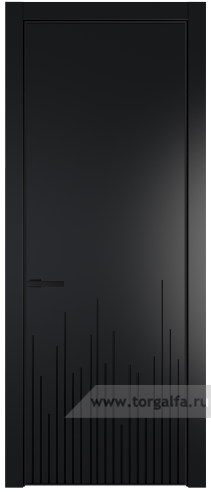 Глухая дверь ProfilDoors 7PA с профилем Черный матовый RAL9005 (Блэк)