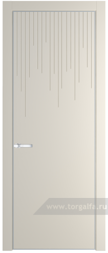 Глухая дверь ProfilDoors 8PA с профилем Серебро (Кремовая Магнолия (RAL 120-04))