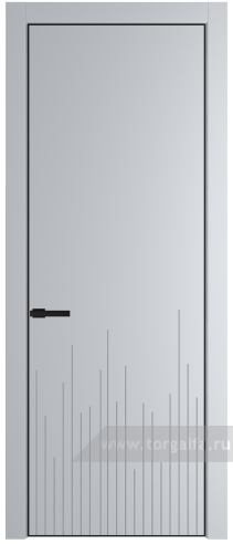 Глухая дверь ProfilDoors 9PA с профилем Черный матовый RAL9005 (Лайт Грей (RAL 870-01))