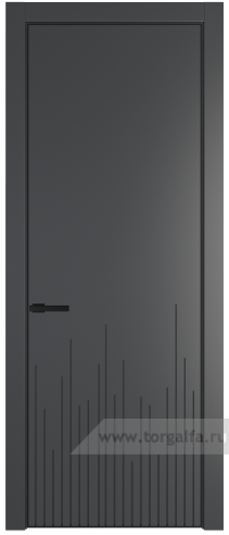 Глухая дверь ProfilDoors 9PA с профилем Черный матовый RAL9005 (Графит (Pantone 425С))