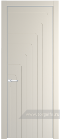 Глухая дверь ProfilDoors 10PA с профилем Серебро (Кремовая Магнолия (RAL 120-04))