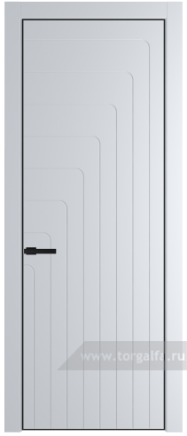 Глухая дверь ProfilDoors 10PA с профилем Черный матовый RAL9005 (Вайт (RAL 110 96 02))