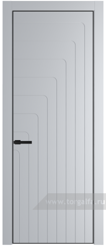 Глухая дверь ProfilDoors 10PA с профилем Черный матовый RAL9005 (Лайт Грей (RAL 870-01))