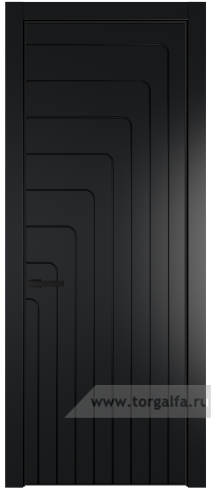 Глухая дверь ProfilDoors 10PA с профилем Черный матовый RAL9005 (Блэк)