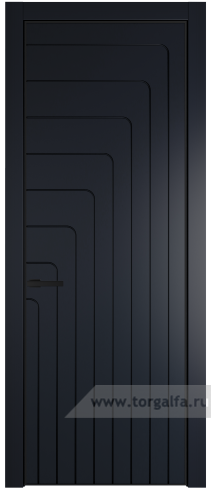 Глухая дверь ProfilDoors 10PA с профилем Черный матовый RAL9005 (Нэви Блу (RAL 7016))