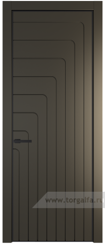 Глухая дверь ProfilDoors 10PA с профилем Черный матовый RAL9005 (Перламутр бронза)