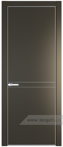 Глухая дверь ProfilDoors 11PA с профилем Серебро (Перламутр бронза)