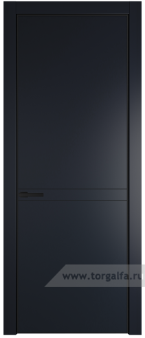 Глухая дверь ProfilDoors 11PA с профилем Черный матовый RAL9005 (Нэви Блу (RAL 7016))