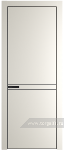 Глухая дверь ProfilDoors 11PA с профилем Черный матовый RAL9005 (Перламутр белый)