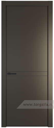 Глухая дверь ProfilDoors 11PA с профилем Черный матовый RAL9005 (Перламутр бронза)