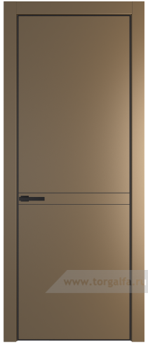 Глухая дверь ProfilDoors 11PA с профилем Черный матовый RAL9005 (Перламутр золото)