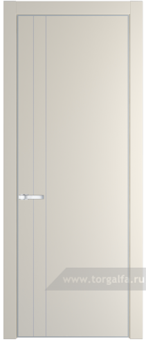Глухая дверь ProfilDoors 12PA с профилем Серебро (Кремовая Магнолия (RAL 120-04))