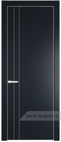 Глухая дверь ProfilDoors 12PA с профилем Серебро (Нэви Блу (RAL 7016))
