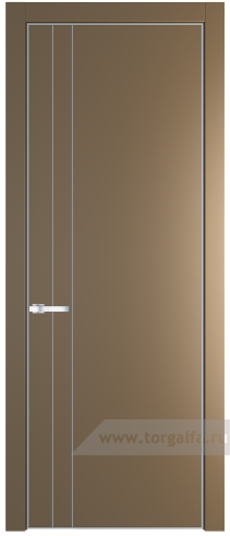 Глухая дверь ProfilDoors 12PA с профилем Серебро (Перламутр золото)