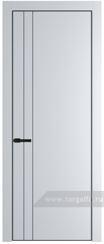 Глухая дверь ProfilDoors 12PA с профилем Черный матовый RAL9005 (Вайт (RAL 110 96 02))