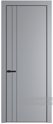 Глухая дверь ProfilDoors 12PA с профилем Черный матовый RAL9005 (Смоки (RAL 870-02))