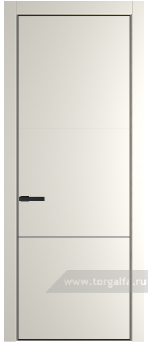 Глухая дверь ProfilDoors 13PA с профилем Черный матовый RAL9005 (Перламутр белый)