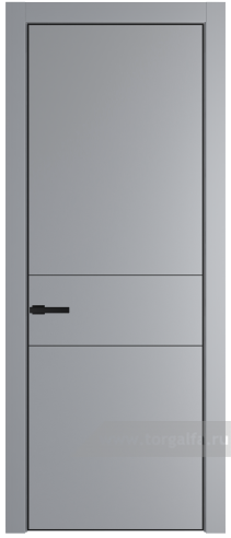Глухая дверь ProfilDoors 14PA с профилем Черный матовый RAL9005 (Смоки (RAL 870-02))