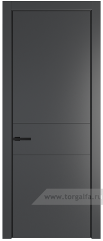 Глухая дверь ProfilDoors 14PA с профилем Черный матовый RAL9005 (Графит (Pantone 425С))