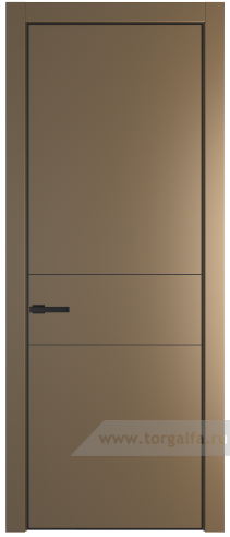 Глухая дверь ProfilDoors 14PA с профилем Черный матовый RAL9005 (Перламутр золото)