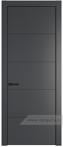 Глухая дверь ProfilDoors 15PA с профилем Черный матовый RAL9005 (Графит (Pantone 425С))