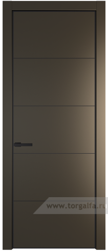 Глухая дверь ProfilDoors 15PA с профилем Черный матовый RAL9005 (Перламутр бронза)